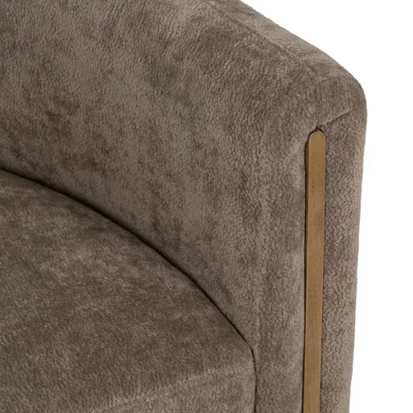 SOFÁ TAUPE MADERA DE ABEDUL SALÓN 142 X 73 X 68 CM - Imagen 8