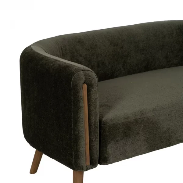 SOFÁ VERDE MADERA DE ABEDUL SALÓN 142 X 73 X 68 CM - Imagen 5