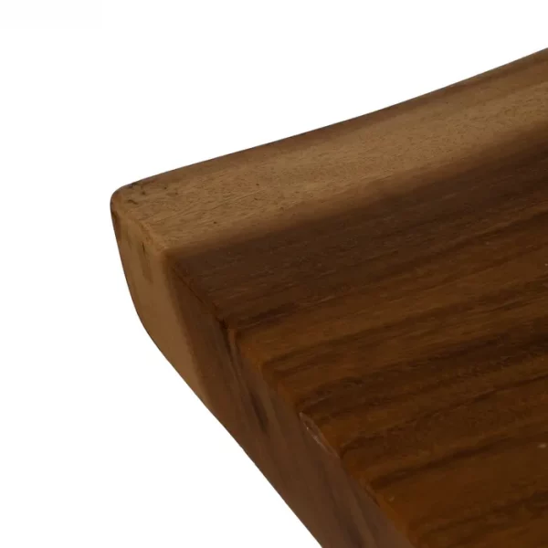 MESA COMEDOR NATURAL MADERA-HIERRO SALÓN 200 X 80 X 80 CM - Imagen 3