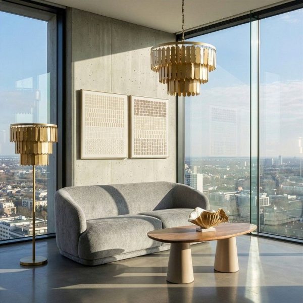 SOFA 3 PLAZAS TELA GRIS 203x93x72cm