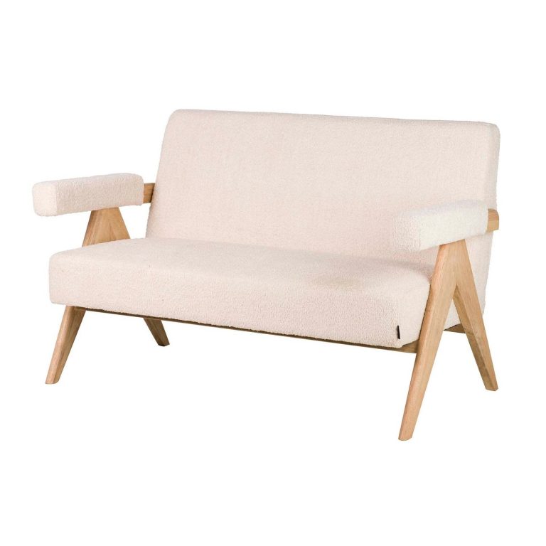 SOFA BOUCLE BLANCO 134x76x85 CM