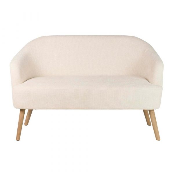 SOFA CHENILLA BEIGE 131x72x79 CM - Imagen 2