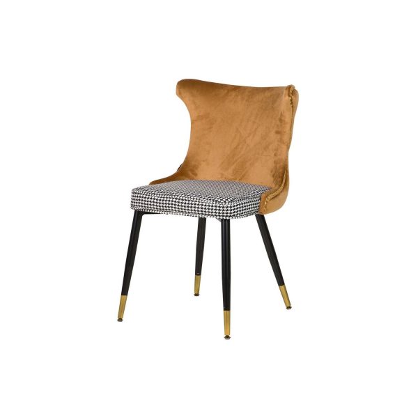 SILLA TACHUELAS VELVET AMARILLO ASPEN 49x54x82 CM
