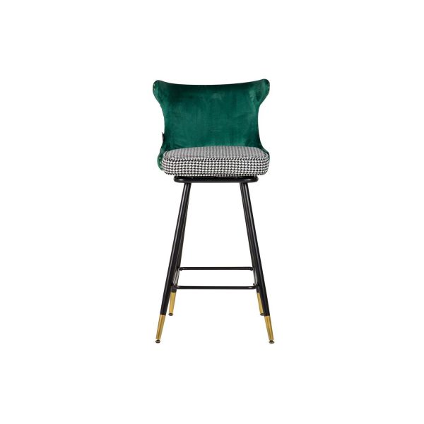 TABURETE BAR VELVET VERDE CLINTON 46x53x105 CM - Imagen 2