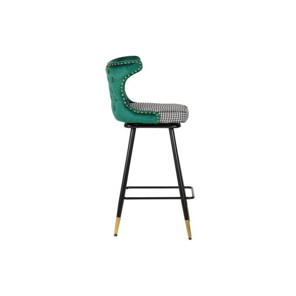 TABURETE BAR VELVET VERDE CLINTON 46x53x105 CM - Imagen 3