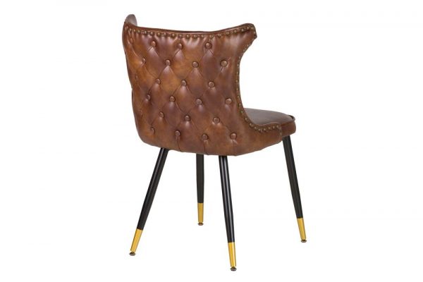 SILLA TACHUELAS PU MARRON ASPEN 49x54x82 CM - Imagen 6