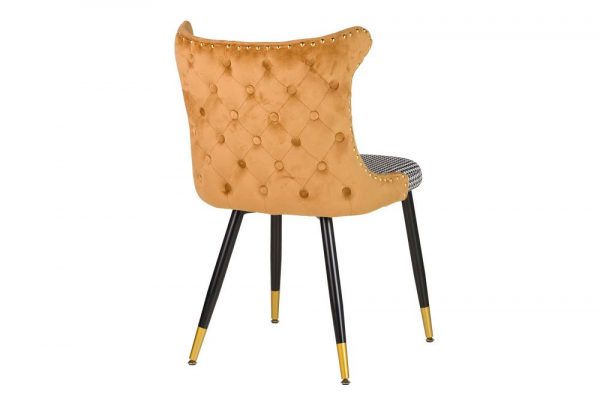 SILLA TACHUELAS VELVET AMARILLO ASPEN 49x54x82 CM - Imagen 4
