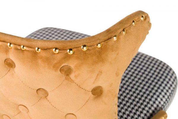 SILLA TACHUELAS VELVET AMARILLO ASPEN 49x54x82 CM - Imagen 5