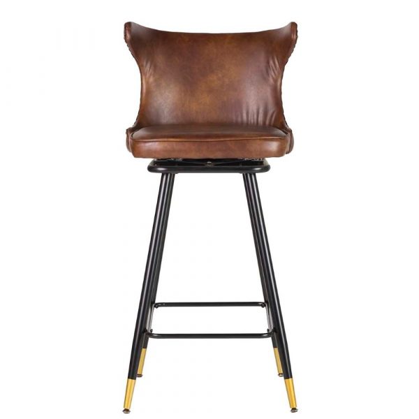 TABURETE BAR PU MARRON CLINTON 46x53x105 CM - Imagen 6