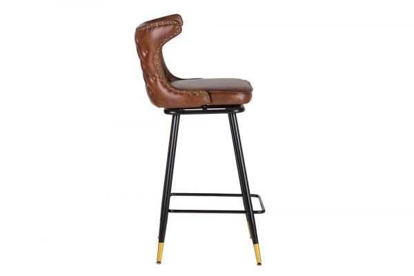 TABURETE BAR PU MARRON CLINTON 46x53x105 CM - Imagen 7
