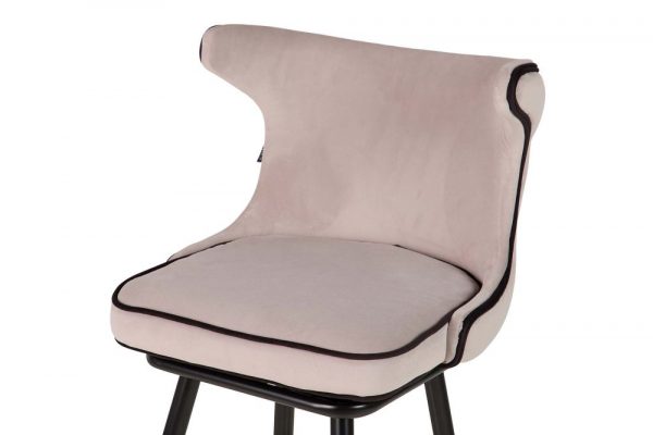 TABURETE BAR VELVET GRIS CLINTON 46x53x105 CM - Imagen 2