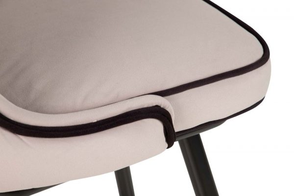 TABURETE BAR VELVET GRIS CLINTON 46x53x105 CM - Imagen 6