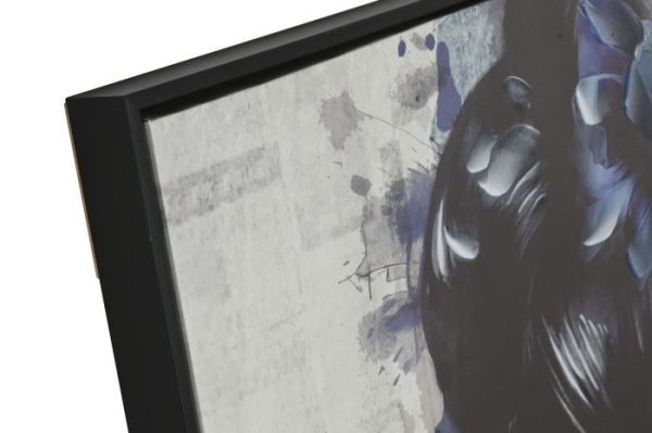CUADRO LIENZO PS 103X4X143 GEISHA ENMARCADO AZUL - Imagen 4