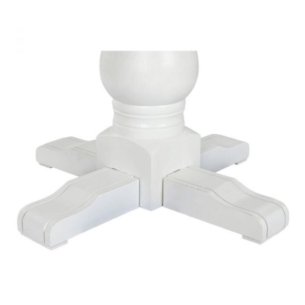 MESA REDONDA COMEDOR OLMO 120X120X76 BLANCO - Imagen 5