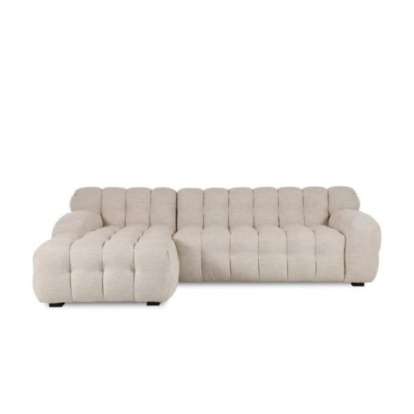 CHAISELONGUE POLIESTER 272X168X76 BEIGE - Imagen 2