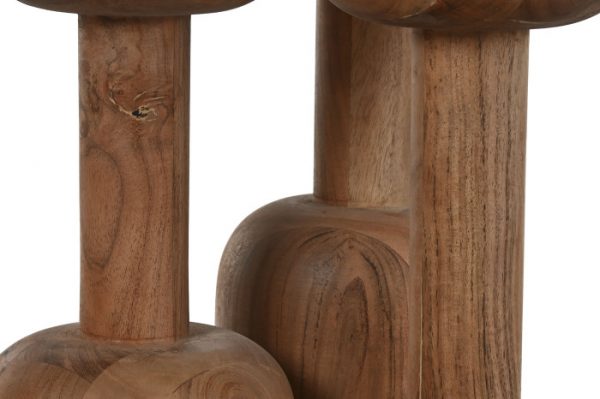 MESA REDONDA COMEDOR ACACIA MARMOL 106X106X76 - Imagen 6