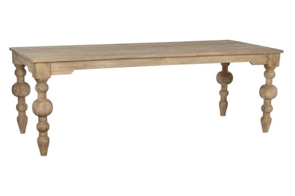 MESA COMEDOR MANGO 220X90X78 PATAS TORNEADAS - Imagen 2