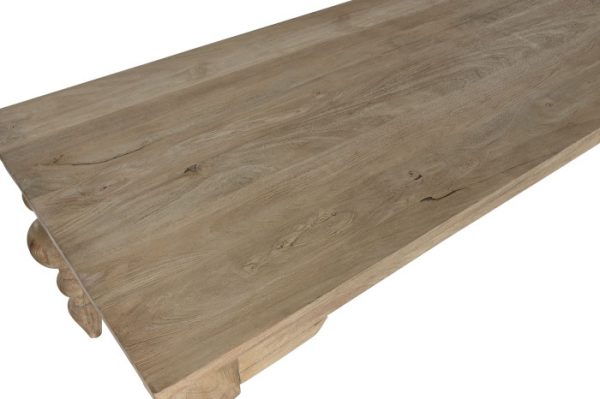 MESA COMEDOR MANGO 220X90X78 PATAS TORNEADAS - Imagen 3
