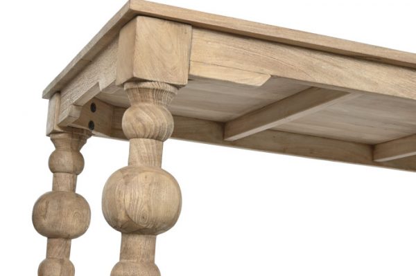 MESA COMEDOR MANGO 220X90X78 PATAS TORNEADAS - Imagen 5