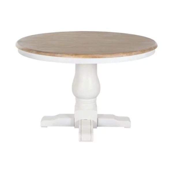 MESA REDONDA COMEDOR OLMO 120X120X76 BLANCO