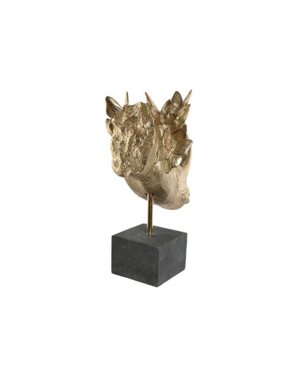 FIGURA RESINA 33X24X43,5 RINO DORADO - Imagen 2