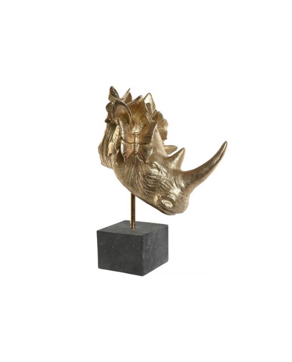 FIGURA RESINA 33X24X43,5 RINO DORADO