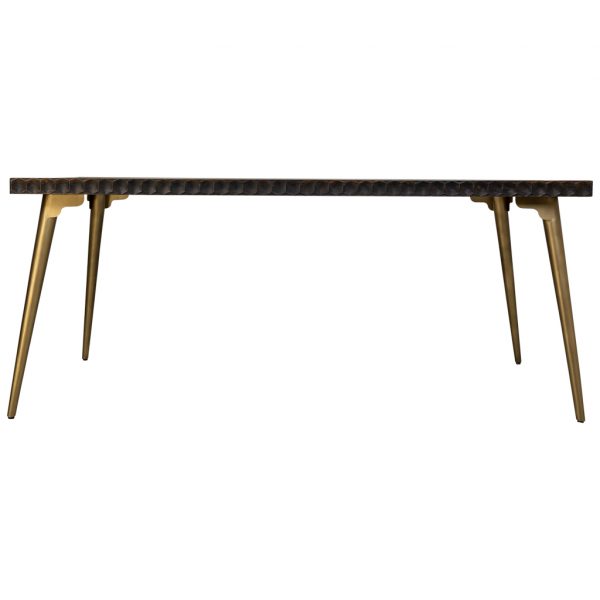 MESA RECTANGULAR MADERA Y METAL MARRON 180X90X76 - Imagen 4
