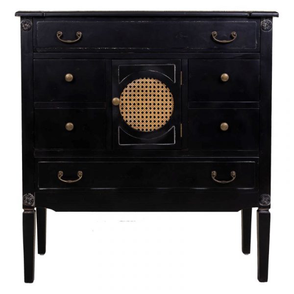 COMODA DE MADERA DE 6 CAJONES Y 1 PUERTA 85X38X90CM - Imagen 4