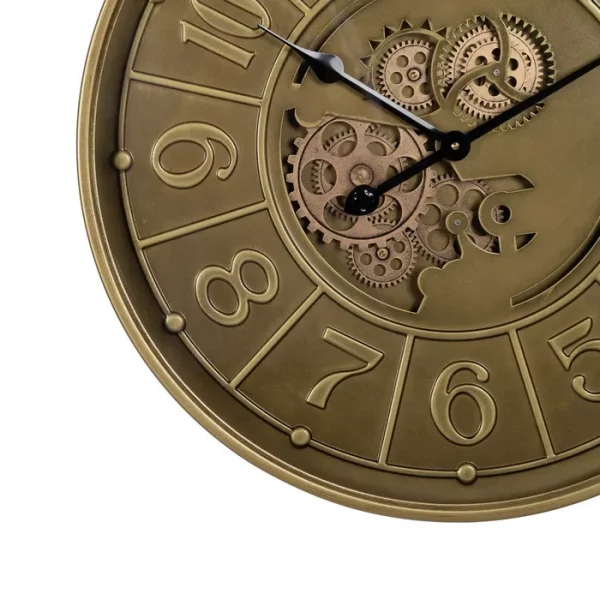 RELOJ ORO ENVEJECIDO METAL DECORACIÓN 60 X 8 X 60 CM - Imagen 5