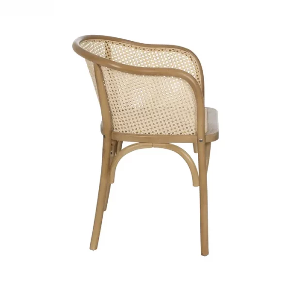 SILLA NATURAL MADERA-RATÁN 56 X 58 X 77 CM - Imagen 4