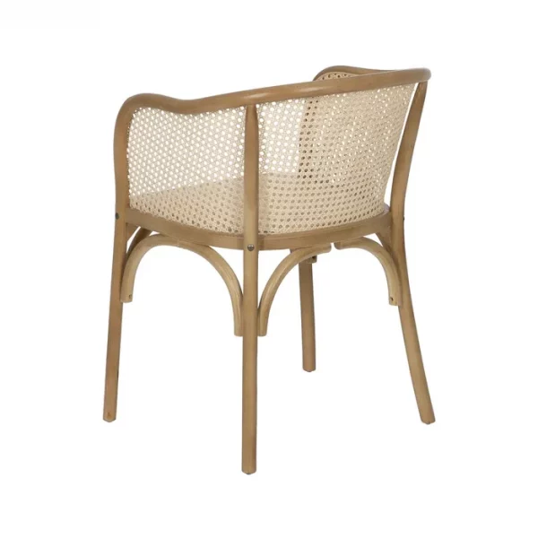 SILLA NATURAL MADERA-RATÁN 56 X 58 X 77 CM - Imagen 5