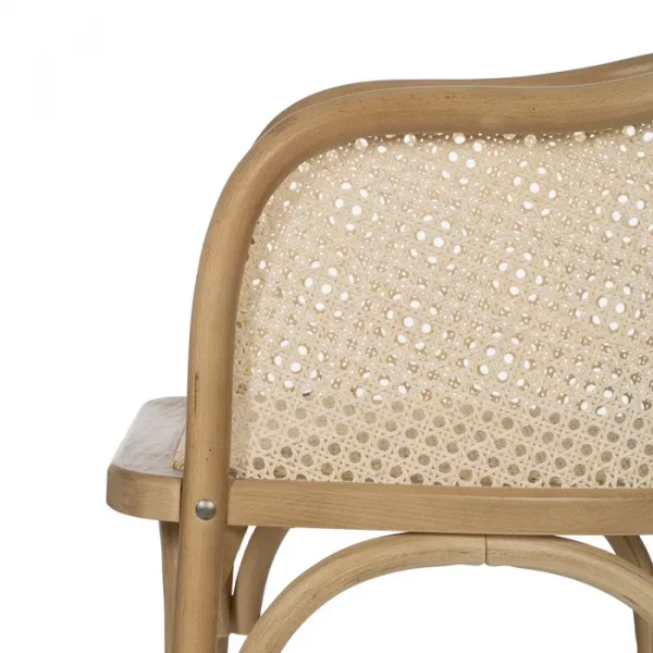 SILLA NATURAL MADERA-RATÁN 56 X 58 X 77 CM - Imagen 8