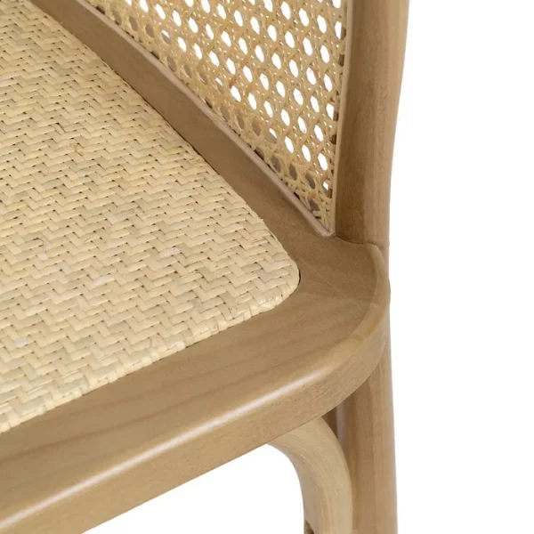 SILLA NATURAL MADERA-RATÁN 56 X 58 X 77 CM - Imagen 10
