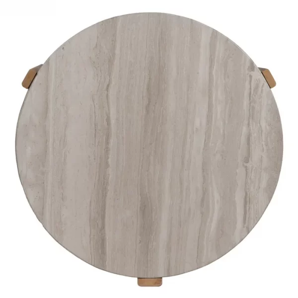 MESA CENTRO NATURAL-BLANCO MÁRMOL/MADERA 72,50 X 70 X 40 CM - Imagen 6