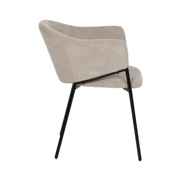 SILLA BEIGE TEJIDO-METAL 54 X 60 X 78 CM - Imagen 3