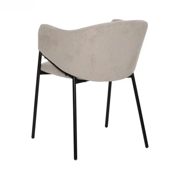 SILLA BEIGE TEJIDO-METAL 54 X 60 X 78 CM - Imagen 4