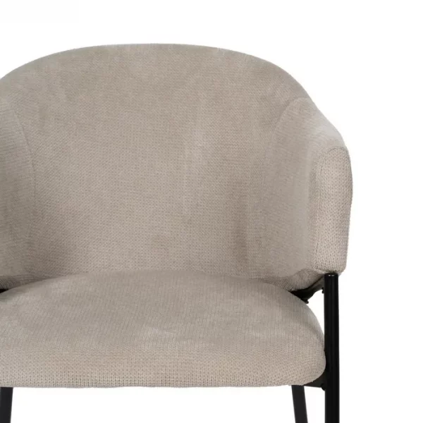 SILLA BEIGE TEJIDO-METAL 54 X 60 X 78 CM - Imagen 5