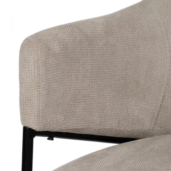 SILLA BEIGE TEJIDO-METAL 54 X 60 X 78 CM - Imagen 8