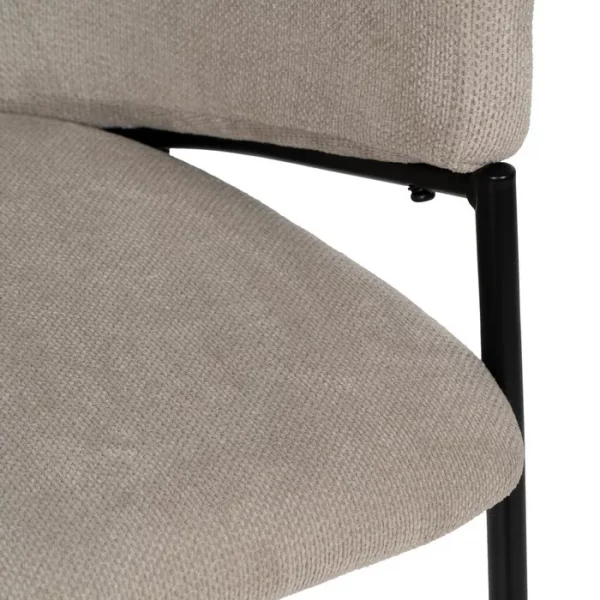 SILLA BEIGE TEJIDO-METAL 54 X 60 X 78 CM - Imagen 9