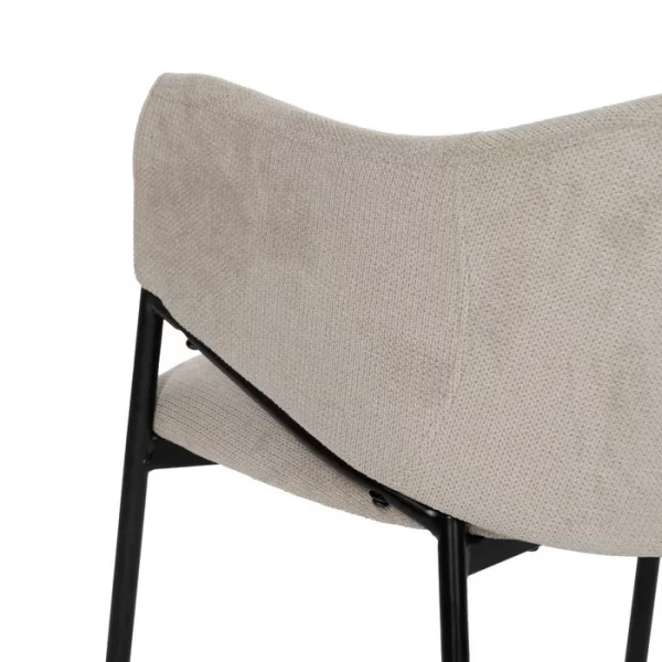 SILLA BEIGE TEJIDO-METAL 54 X 60 X 78 CM - Imagen 10