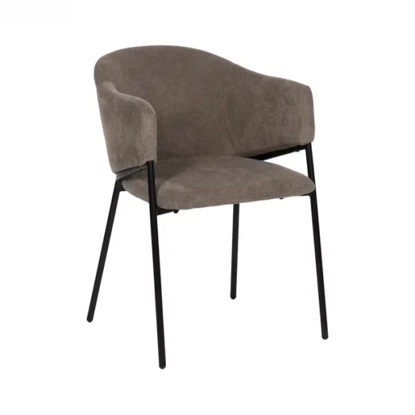 SILLA TAUPE TEJIDO-METAL 54 X 60 X 78 CM - Imagen 2