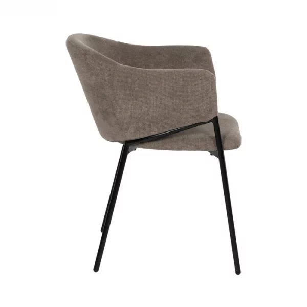 SILLA TAUPE TEJIDO-METAL 54 X 60 X 78 CM - Imagen 3