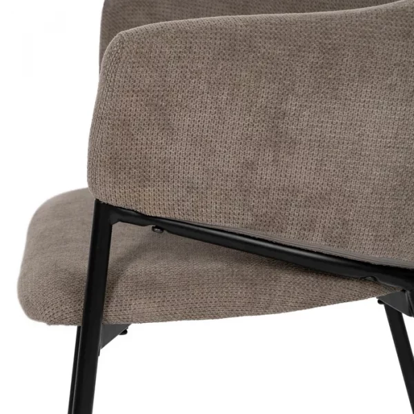 SILLA TAUPE TEJIDO-METAL 54 X 60 X 78 CM - Imagen 6