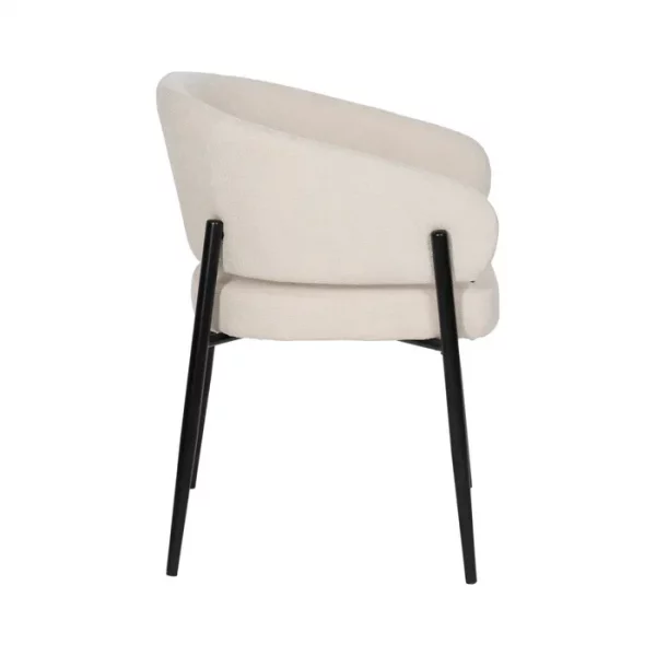 SILLA BLANCO TEJIDO-METAL CONTRACT 60 X 57 X 79 CM - Imagen 3