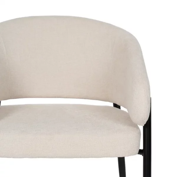 SILLA BLANCO TEJIDO-METAL CONTRACT 60 X 57 X 79 CM - Imagen 5