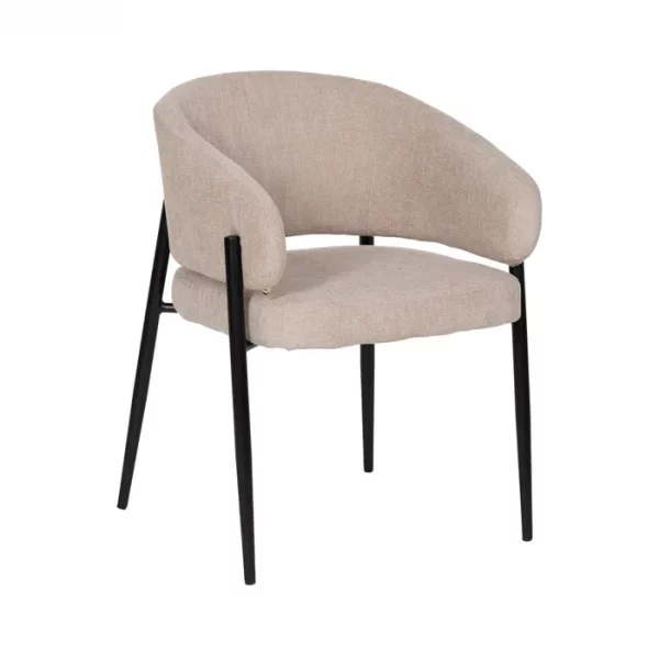 SILLA BEIGE TEJIDO-METAL CONTRACT 60 X 57 X 79 CM - Imagen 2