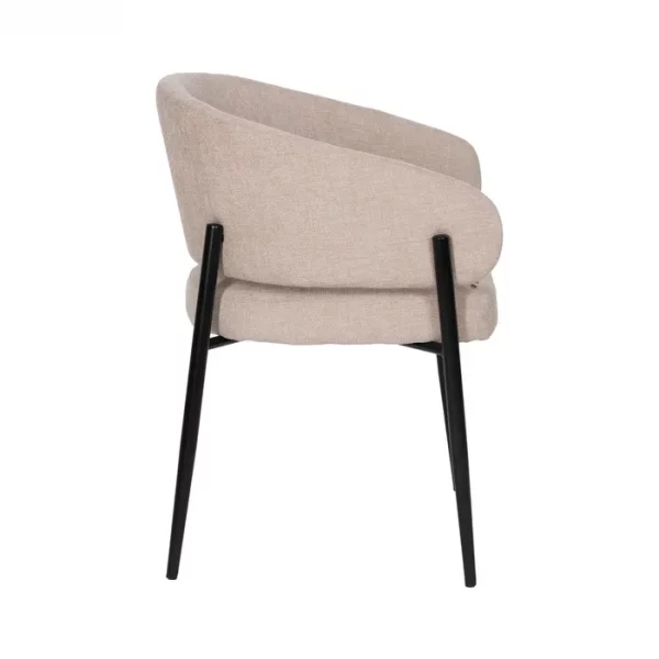 SILLA BEIGE TEJIDO-METAL CONTRACT 60 X 57 X 79 CM - Imagen 3