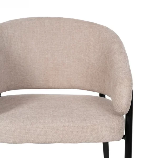 SILLA BEIGE TEJIDO-METAL CONTRACT 60 X 57 X 79 CM - Imagen 5
