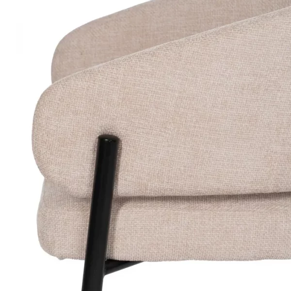 SILLA BEIGE TEJIDO-METAL CONTRACT 60 X 57 X 79 CM - Imagen 6