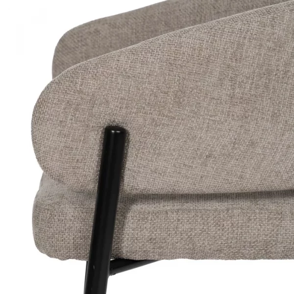 SILLA TAUPE TEJIDO-METAL CONTRACT 60 X 57 X 79 CM - Imagen 6